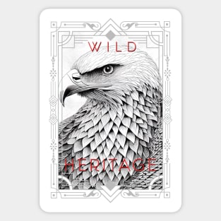 Eagle Bald Eagle Wild Nature Illustration Line Epic Illustration Line Art Sticker